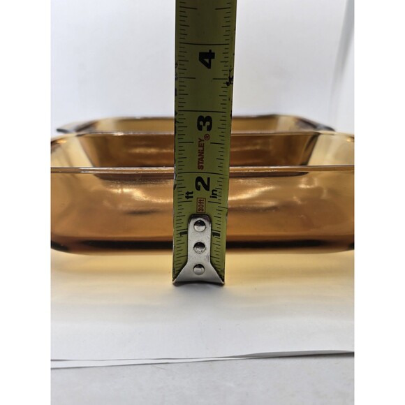 1 Anchor Hocking   Small Amber BAKING LOAF PAN BOWL  USA - Picture 6 of 9